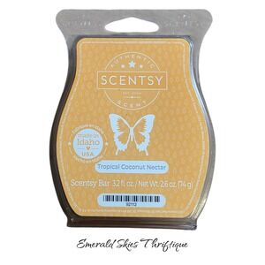 Scentsy wax bar melt tropical coconut nectar. New. Free shipping